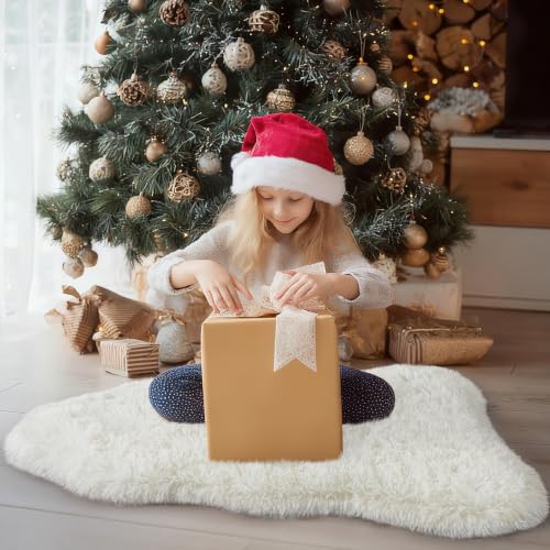 2x3 Cream White Fluffy Rug - Soft, Non-Slip Shag for Bedroom