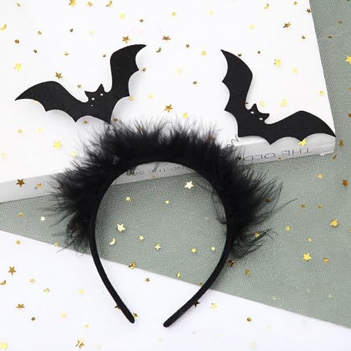 Totelux Black Bat Halloween Headband for Women & Men, Festive Hair Accessory