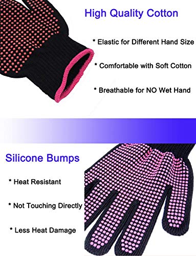 AFT90 Heat Resistant Gloves for Hair Styling - 2 Pcs