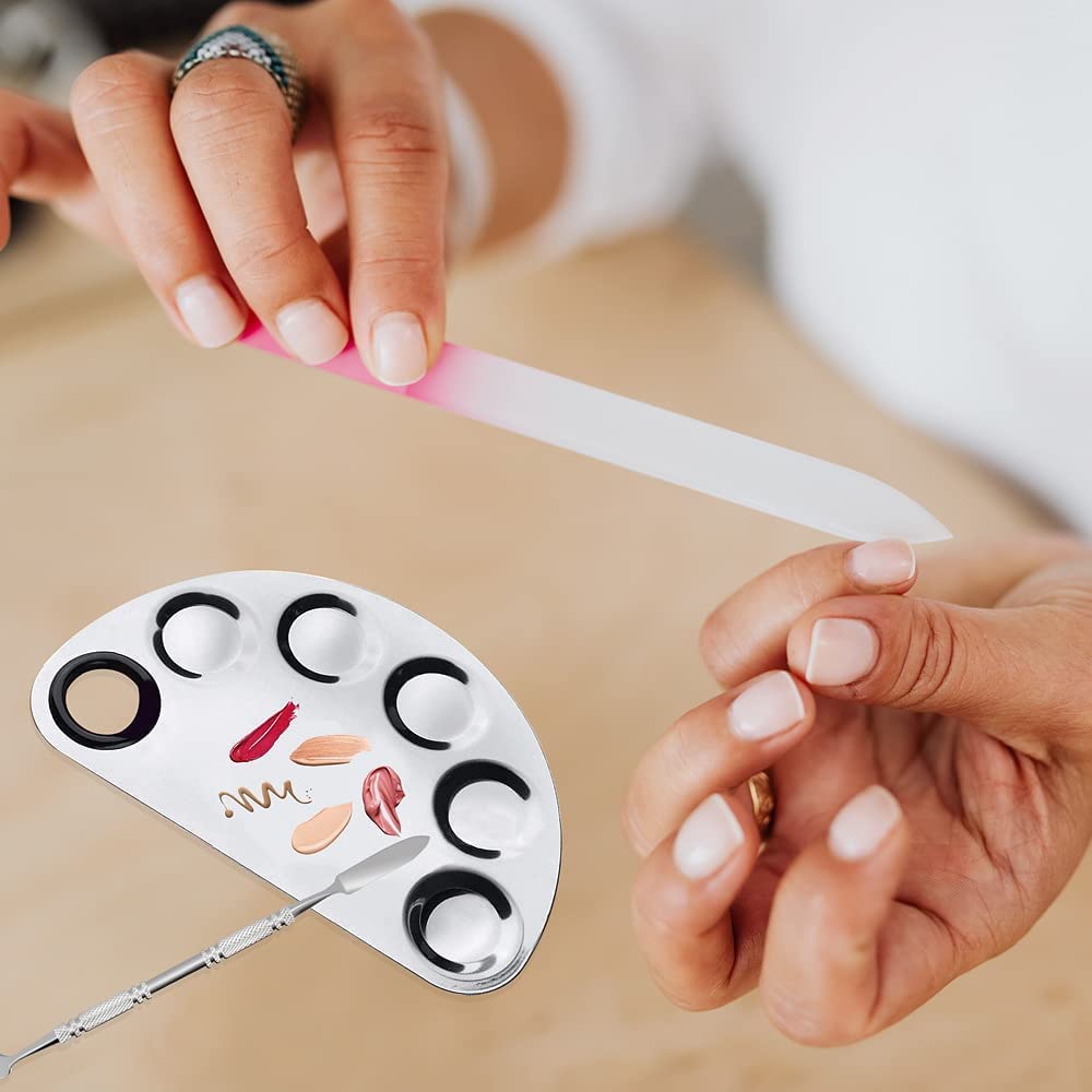 Makeup Mixing Palette, Cosmetic Mixing Palette Blending Palettes with Spatula Tool Mixing Foundation,Eyeshadow,Nail Gel