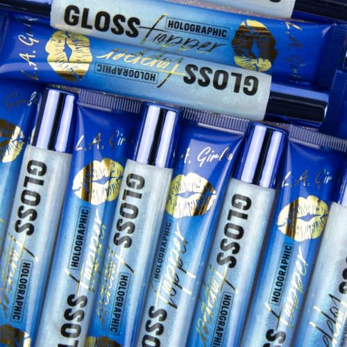 L.A. Girl Kaleidoscope Holographic Blue Lip Gloss Topper 0.34 Fl Oz - Vegan & Cruelty-Free