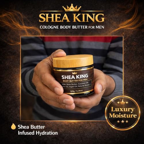 VITALSKINOIL Body Butter for Men, Cologne Scented Moisturizer (4.36 oz)