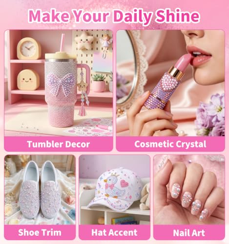 Ultimate Pink Mermaid Pearl Rhinestone Bedazzling Kit | 40000 Pcs
