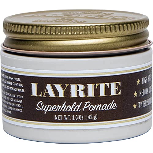 Layrite Superhold Pomade for Thick & Curly Hair - 1.5 oz