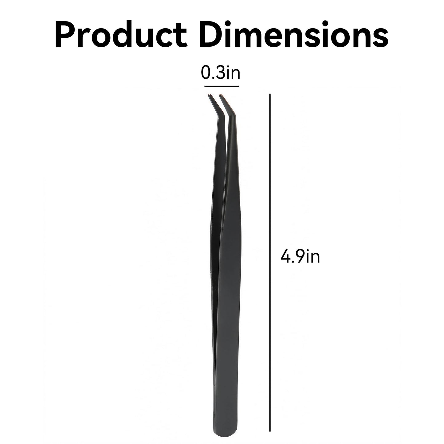 Black Stainless Steel Eyelash and Eyebrow Tools Set Precision Beauty Kit for Grooming Styling and Maintenance