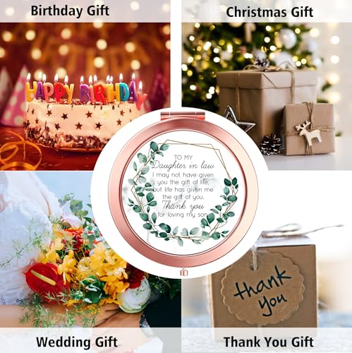 To My Daughter-in-Law Compact Mirror - Sentimental Gift for Weddings, Birthdays, Christmas