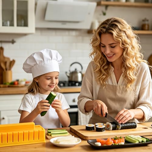 3-in-1 Sushi Maker Kit with Mold, Chopsticks & Spoon for DIY Sushi