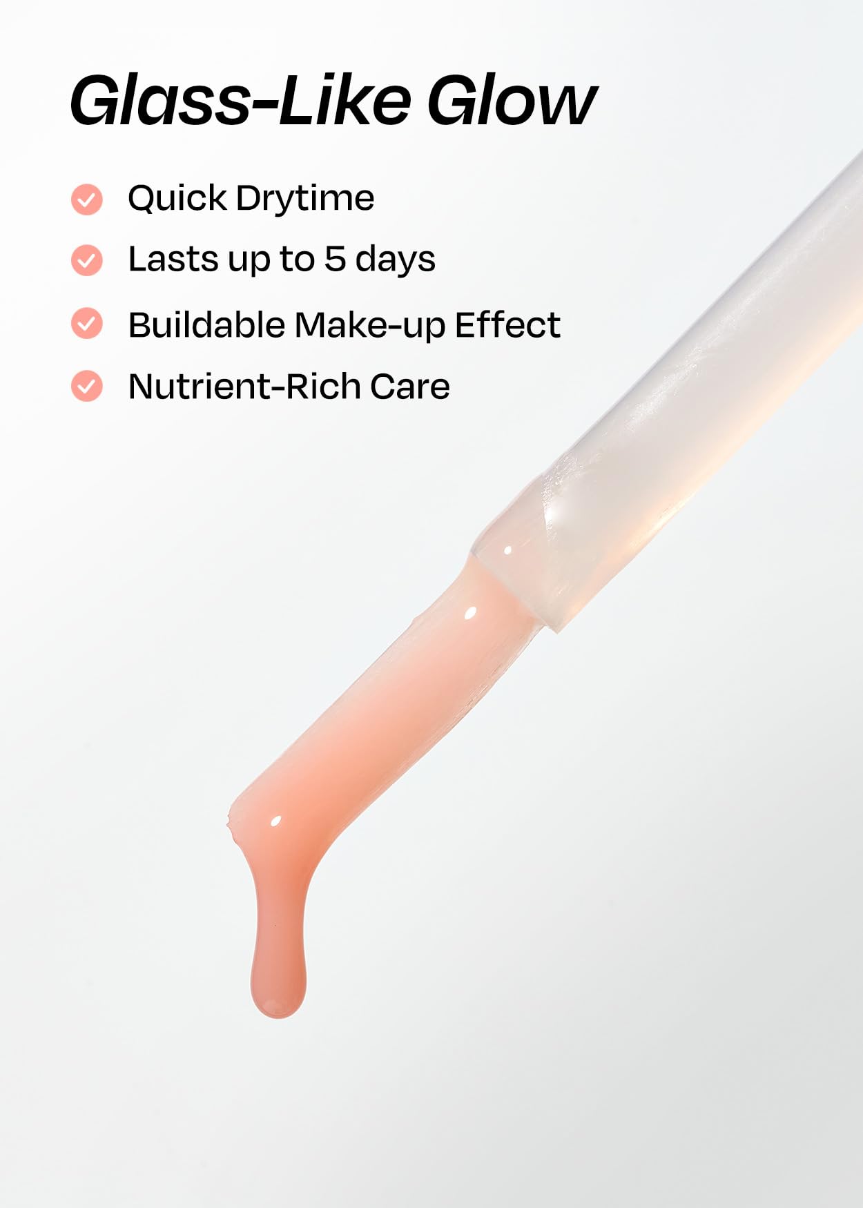 ohora Natural Glow Milk Syrup Nail Strengthener (Rosehip) - Tinted Nail Hardener for Brittle, Damaged Nails, Quick-Dry Glossy Finish, Nail Repair & Growth, 15 mL