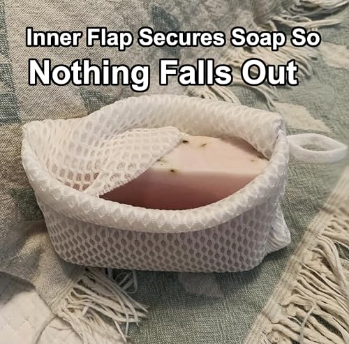2-Pack Bar Soap Saver Pouch - Gentle & Deep Exfoliation Combo