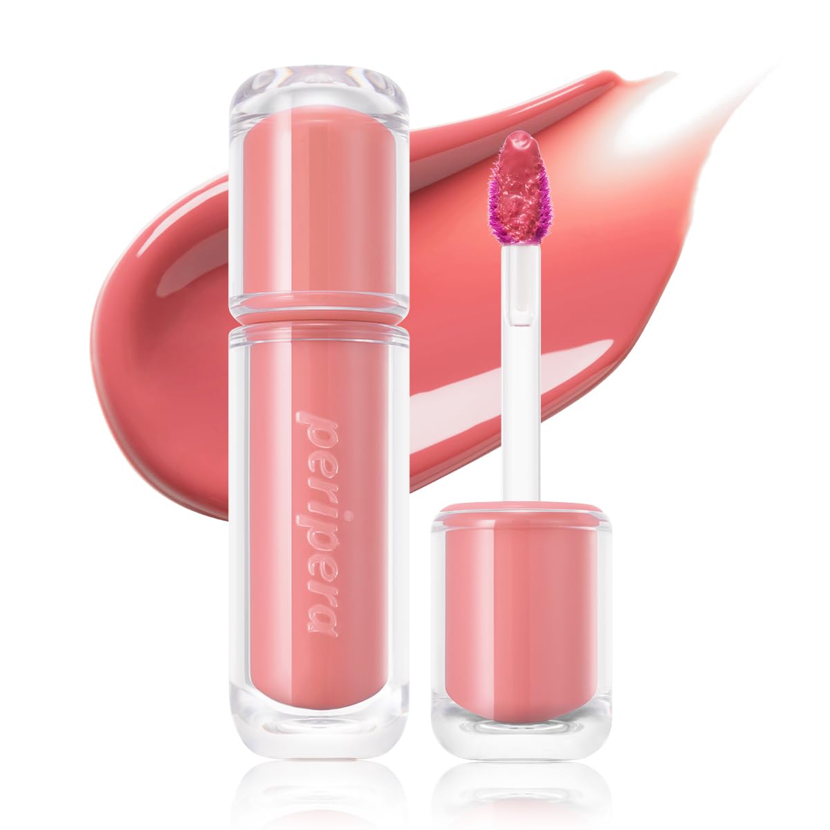 Peripera Mood Glowy Tint - Buildable K-Beauty Lip Tint for Sensitive Lips | Lightweight, Non-Sticky, 01 Tiny Strawberry