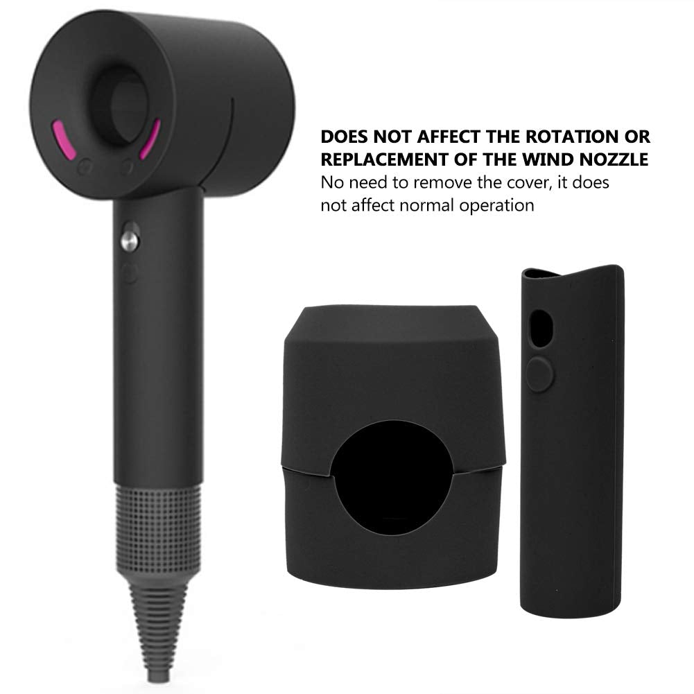 Silicone Dryer Protective Cover, Anti-Scratch, Shockproof, Travel Case for Dryer, Black
