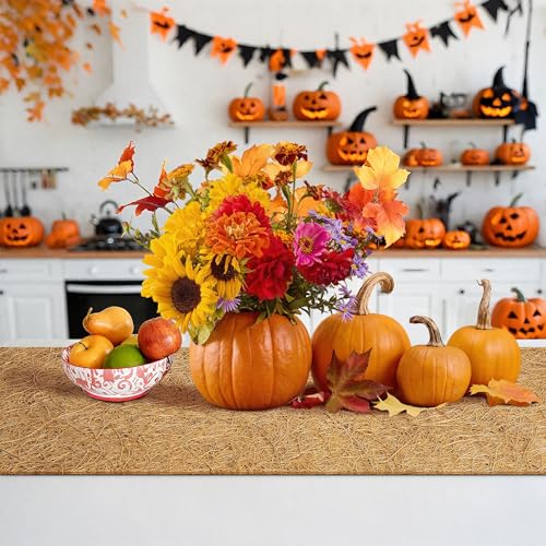 Halloween Village Accessories Mat - Natural Coconut Coir Liner, 43" x 16"