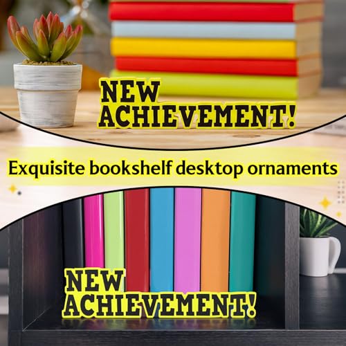 New Achievement Bookshelf Decor - Yellow Wooden Sign for Gamers
