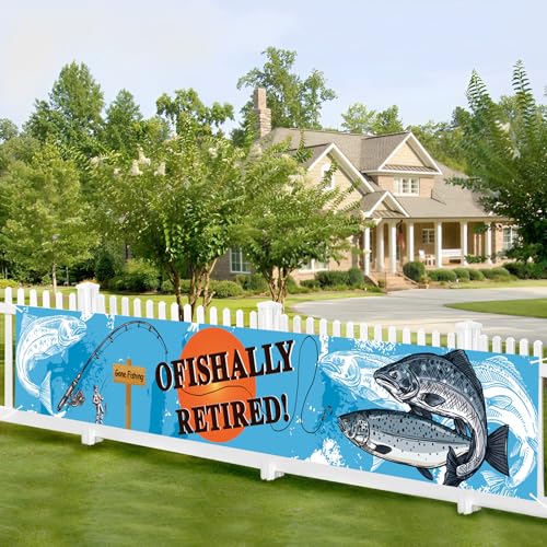Fishing Retirement Banner - Kimini-Ki Gone Fishing Party Decor