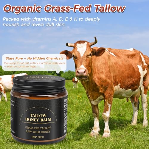 Mokasakiso Grass-Fed Beef Tallow and Honey Balm - Whipped Skin Moisturizer