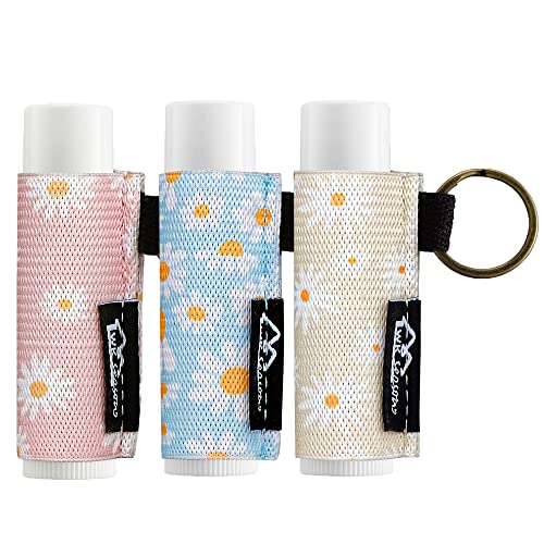 WK IEASON 3-Pack Lip Balm Holder Keychain - Clip-On Elastic Sleeve