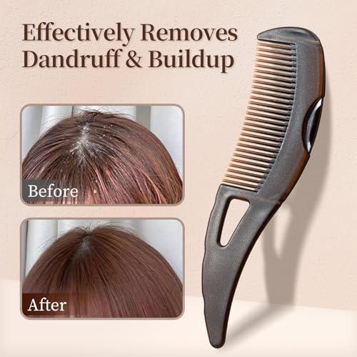 Optisake 2PCS Scalp Detox Comb Set for Dandruff & Oil Removal