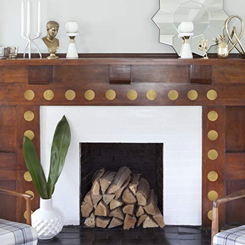 Metallic Gold Dot Vinyl Wall Decal Set - 144 Count, 2.5"