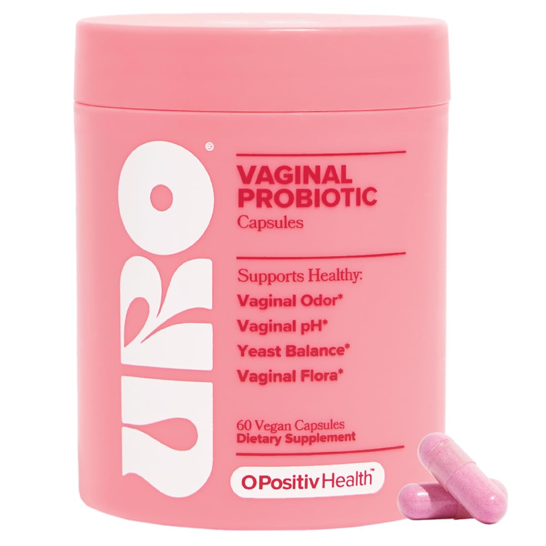 O Positiv URO Vaginal Probiotics for Women pH Balance with Prebiotics & Lactobacillus – Vaginal Health Supplement – Support Healthy Vaginal Odor & Flora, 60 Count (Pack of 1), 1 Month Supply
