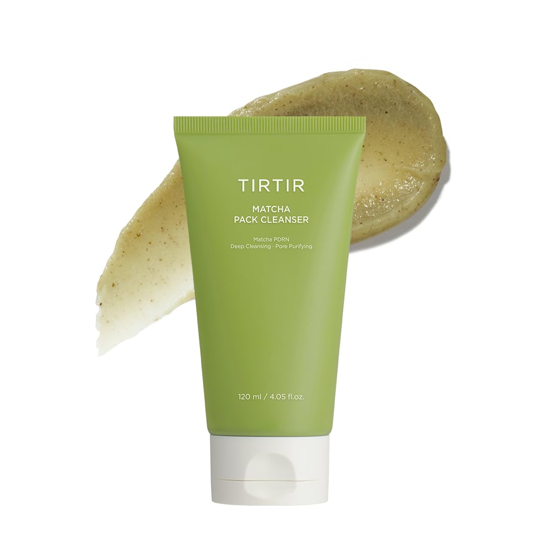 TIRTIR Matcha Pack Cleanser | Deep Pore Cleanser & Exfoliating Face Wash, Gelato-to-Foam, 2-in-1 Blackhead & Sebum Control – 5,000ppm Matcha PDRN + AHA Complex, Korean Cleanser for Sensitive Skin