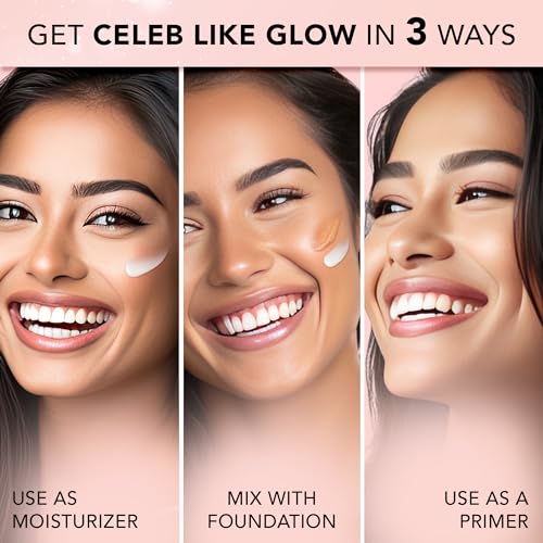 FACESCANADA Strobe Cream for Face Glow - Peach Dewy Skin Primer & Highlighter