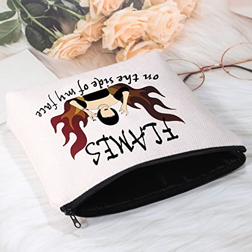POFULL Flames On The Side Of My Face Zipper Pouch Bag