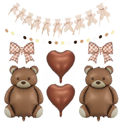 Woodland Bear Party Decorations Set - 8 Piece Birthday Kit
