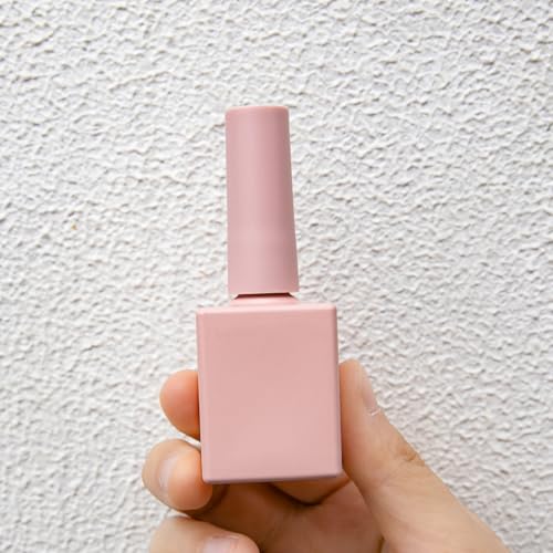 Agidea 6-Pack 10ml Pink Opaque Glass Nail Polish Bottles with Brush & Funnel
