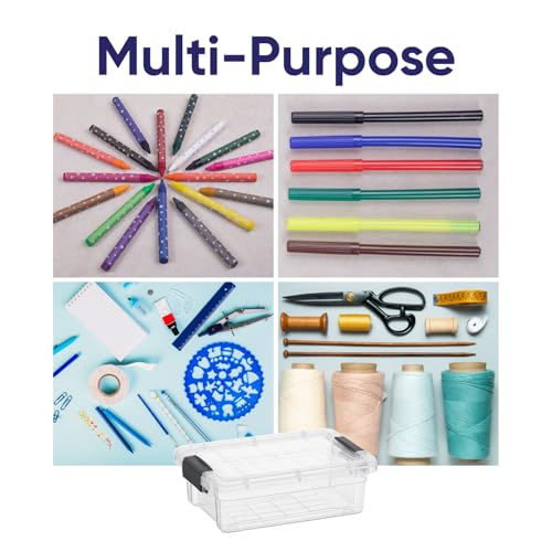 Superio Mini Plastic Storage Bin - 2 Pack Crayon Box Organizer