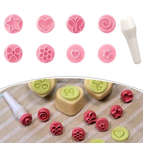 9-Piece Cookie and Pastry Stamp Set - Star, Heart, Butterfly Designs