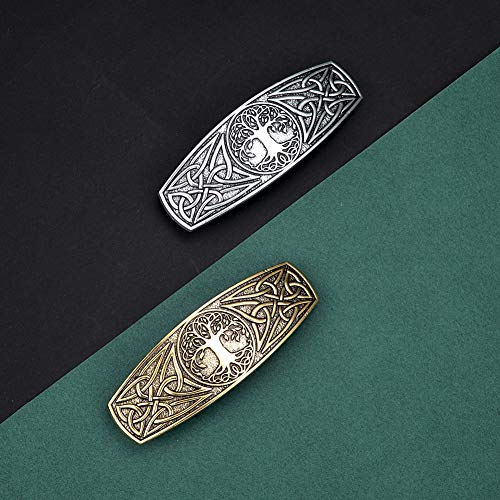 TEAMEER Vintage Celtic Knot Hair Clip - Elegant Metal Barrettes for Women
