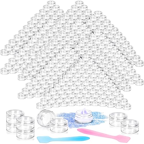 200PCS 5g Clear Plastic Jars with Lids for Travel & Samples