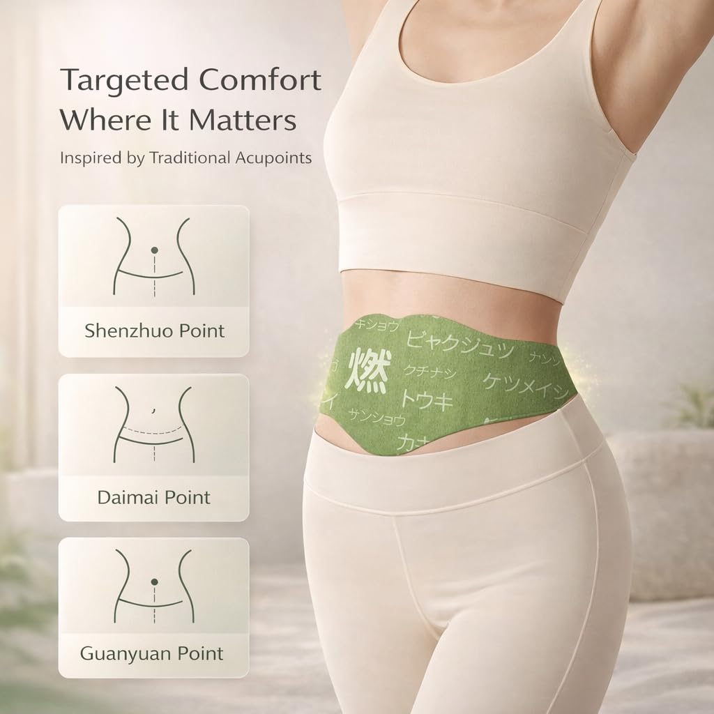 Herbal Patch Pad Balance – Plant Herbal Navel Patches for Menstrual Cramp Relief, Help Reduced Bloating Appearance, Promotes Abdominal Comfort Non-Irritating Design 1 Boxes 5 Piece