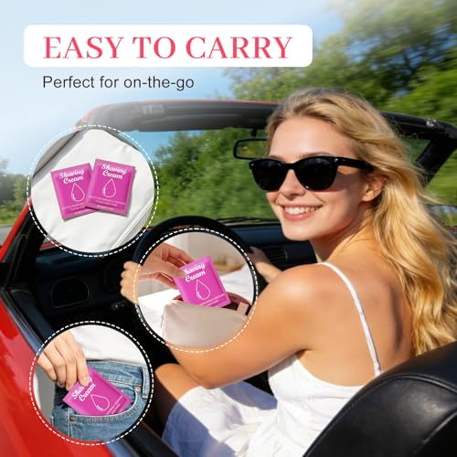 Womens Shaving Cream Bulk Travel,0.53oz Shave Gel for Women,Care Dry Skin Womens Shave Gel for Travel Guests (Pack of 20, Jasmine)