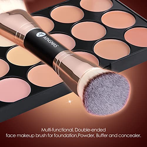 KINGMAS Dual-End Foundation and Concealer Makeup Brush