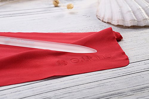 G.Liane Crystal Glass Nail File with Crystals - Red Bubble, Manicure & Pedicure Tool