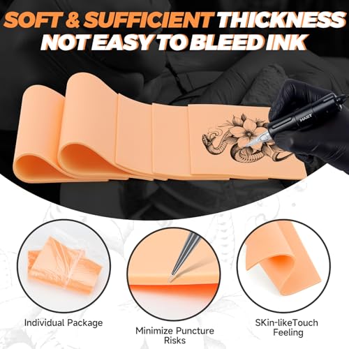 20Pcs Tattoo Practice Skin Kit with Stencil Paper for Artists