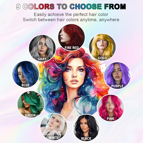 Temporary Black Hair Color Spray for Women & Kids - Washable Dye