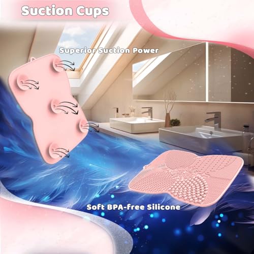 Silicone Makeup Brush Cleaner Pad with Suction Cup - 8 Textures