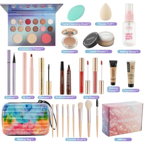 AOLIKOKO All-in-One Makeup Kit for Women - HZB-083, Full Face Set