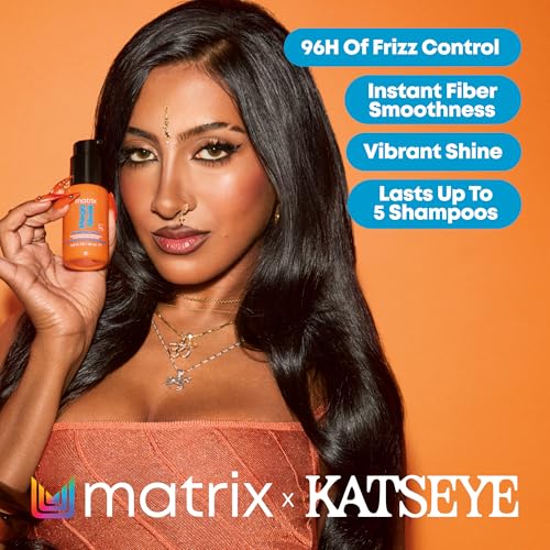 MATRIX Mega Sleek Frizz Control Serum 1 Fl Oz - Anti-Humidity, Heat Protectant & Shine