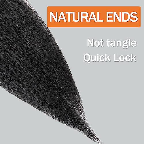 Osuntress 14 Inch Pre Stretched Fake Braids - 4 Packs, 1B