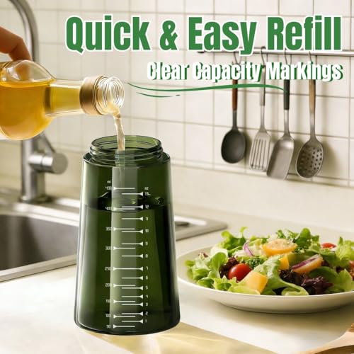 2-in-1 Olive Oil Sprayer and Dispenser - 16oz Glass Spray Bottle