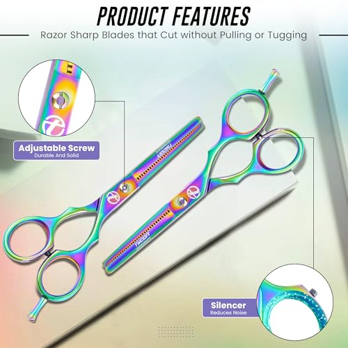 Hair Thinning Shears 6.5-inch Stainless Steel Texturizing Scissors for Salon & Home