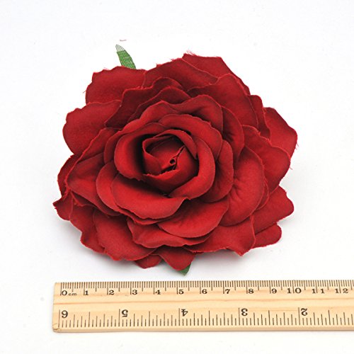 A-Mixed 10 Colors Womens Flower Hair Clips & Brooches for Bridal & Flamenco