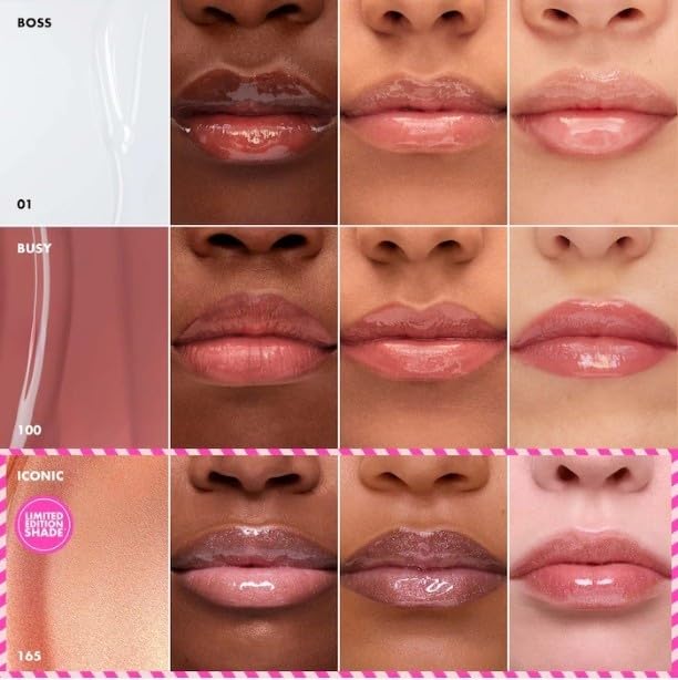Glossed Lip Gloss Trio Gift Set - 3 x 5 mL | Plumping Formula in 01 Boss, 100 Busy, 165 Iconic