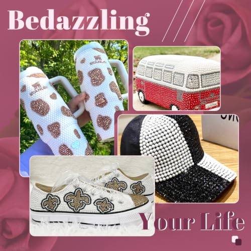 BELLEBOOST 3mm Resin Rhinestones White 5000Pcs with Pickup Pen & Tweezers A05