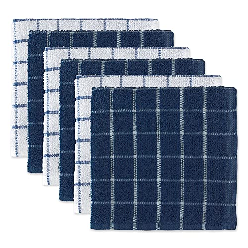 DII Nautical Blue 12x12 Cotton Dishcloth Set - 6 Pack