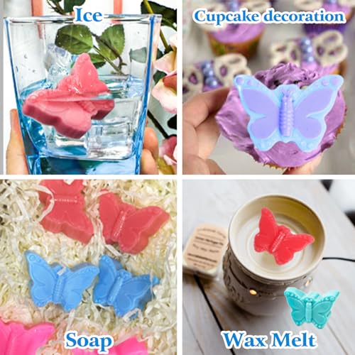 Webake Butterfly Silicone Mold - 10-Cavity 3D Ice Cube & Chocolate Maker