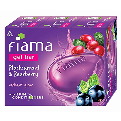 Fiama Gel Bar Soap - Bearberry & Blackcurrant (Pack of 3, 125g)